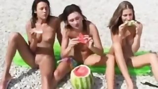 Teenagers At Nude Beach - amateur video